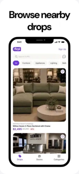 FLRPL app: browse nearby drops