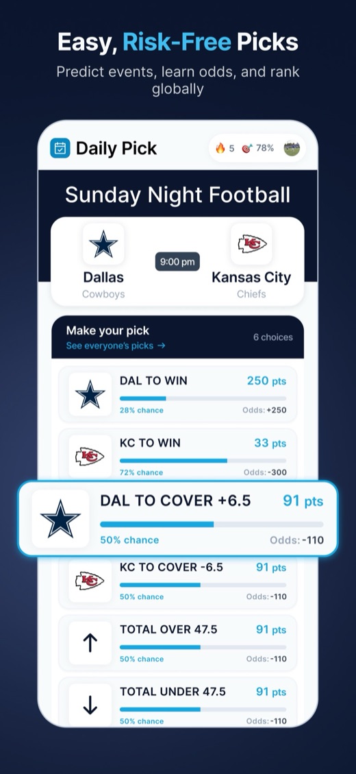 Oddsball daily pick screen